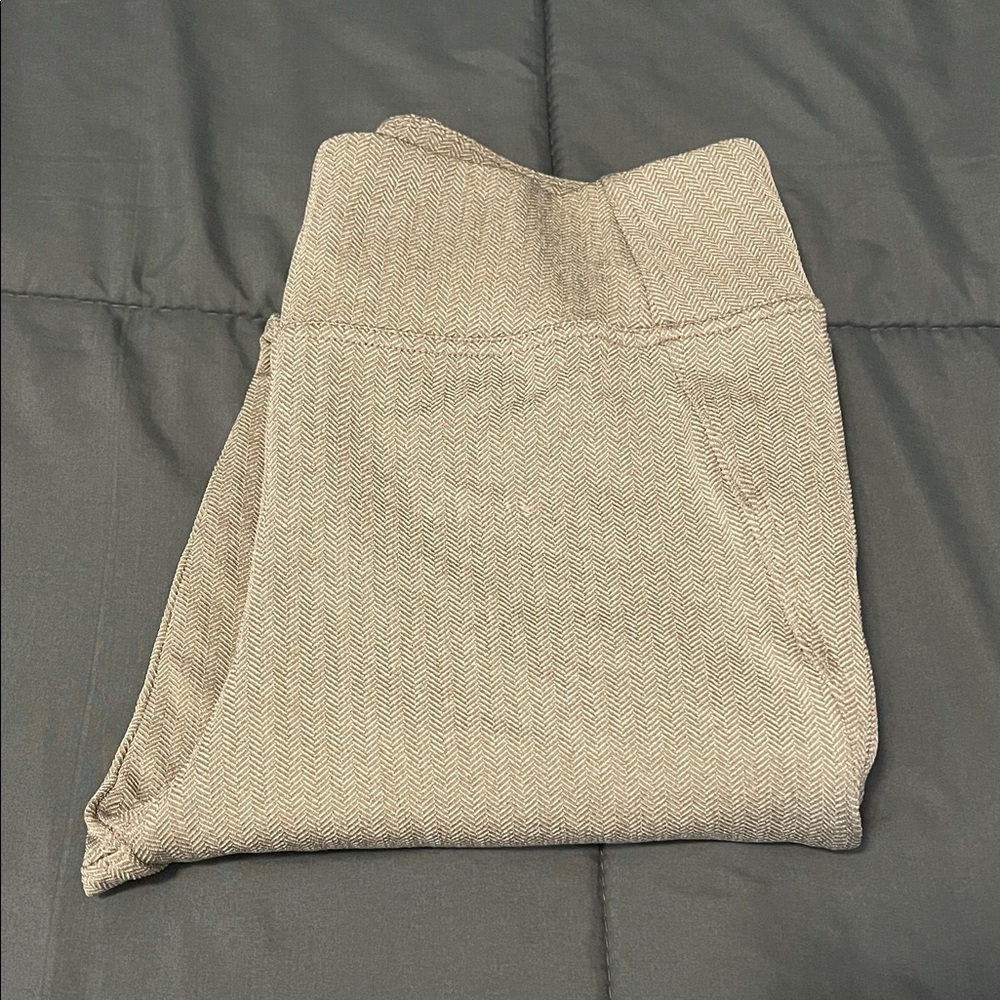 Athleta Delancey Herringbone Tight Beige Size Medium